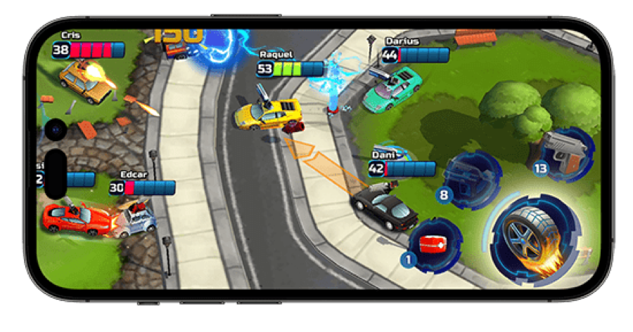 Battle Derby mobile gameplay on a phone